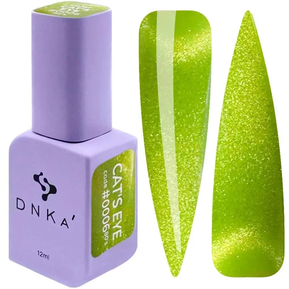 COLOR GEL POLISH "DNKa" Cat's Eye 80s, 12 ml #0006