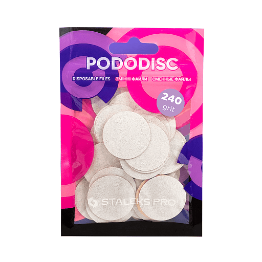 Jednorázové pilníky pro pedikúru PODODISC STALEKS PRO L 240 grit (50 kus)