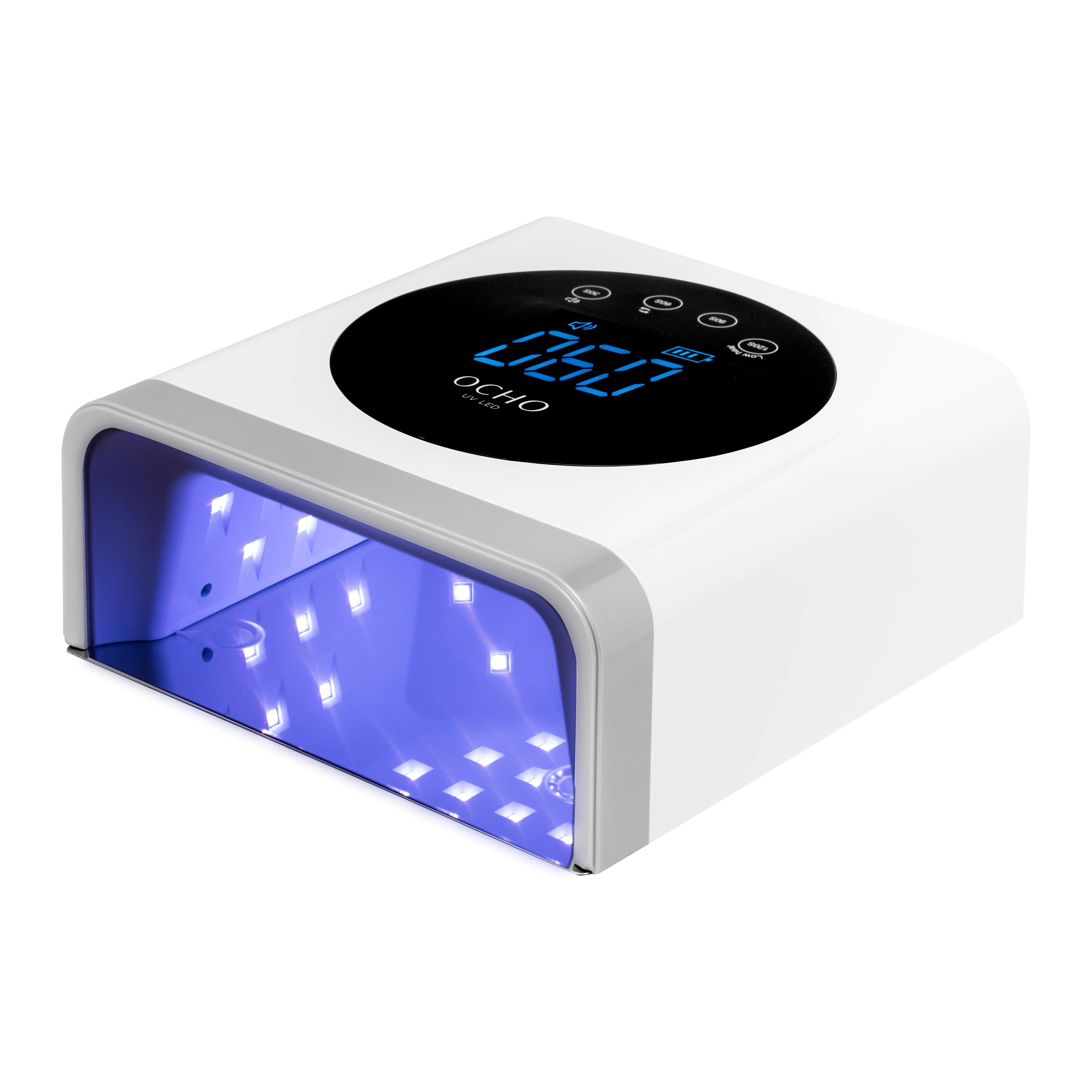 Lampa na nehty OCHO NAILS X22, 72 W, bezdrátová, bílá, se zrcadlovým dnem