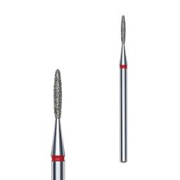 Diamantová fréza "Plamen" červená, průměr 1.4mm / pracovní část 8mm FA10R014/8