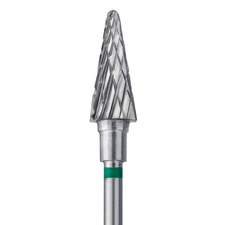 Karbidová fréza na nehty Staleks EXPERT kužel green, Ø 6 mm, 14 mm FT71G060/14