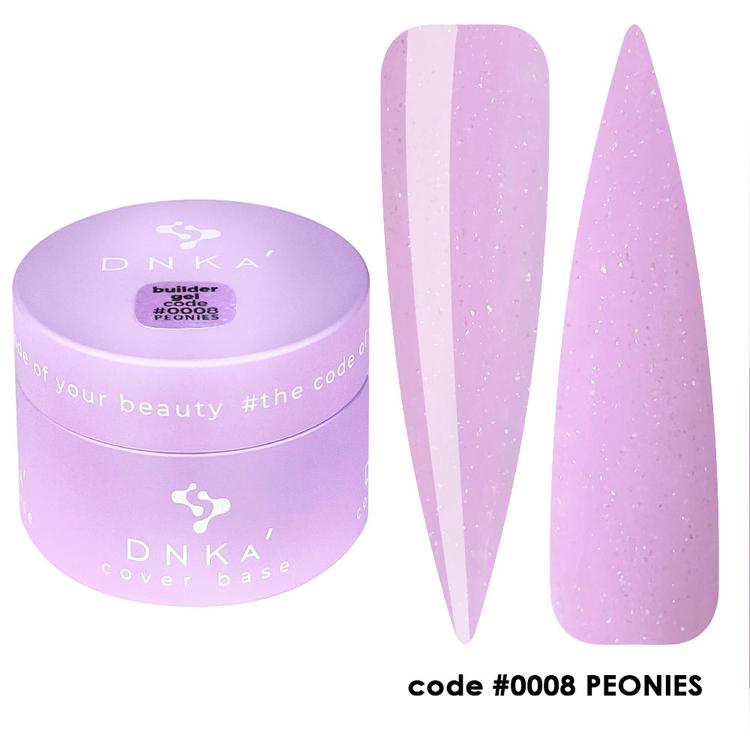 BUILDER GEL "DNKa", 30 ml #0008 Peonies