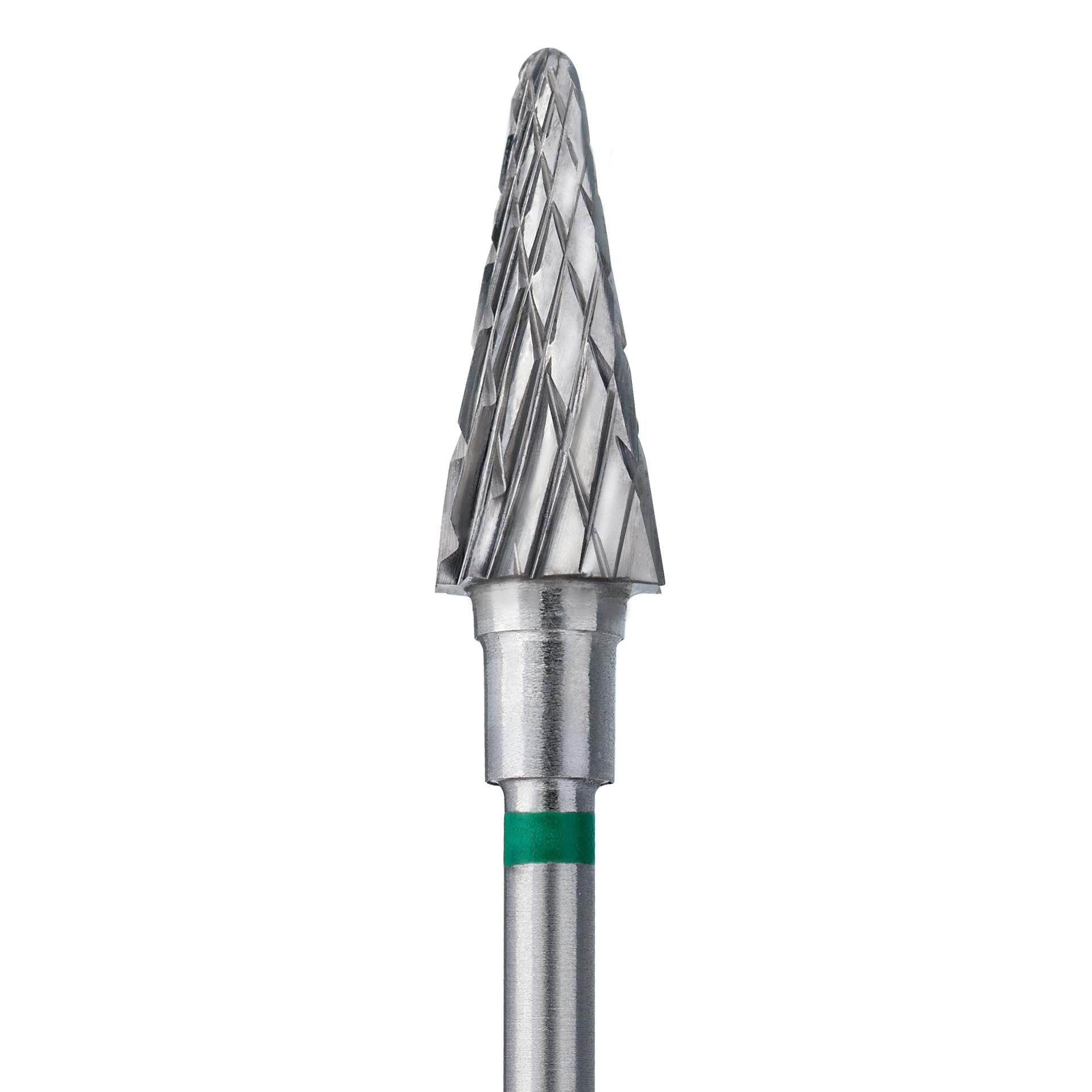 Karbidová fréza na nehty Staleks EXPERT kužel green, Ø 6 mm, 14 mm FT71G060/14