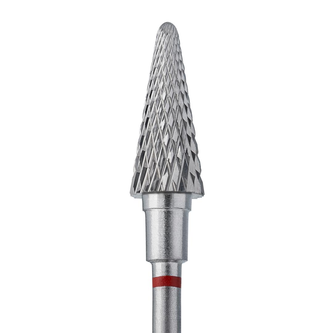 Karbidová fréza na nehty Staleks EXPERT kužel red, Ø 6 mm, 14 mm FT71R060/14