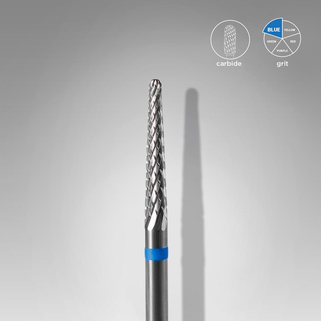 Karbidová fréza na nehty Staleks EXPERT kužel blue, Ø 2,3 mm, 14 mm FT71B023/14